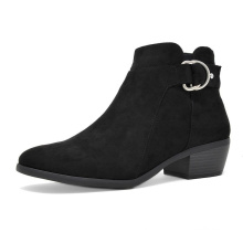 2019 Fashion Women's Block Heel Side Zipper Ankle Booties Wedges Sexy High-heeled Shoes